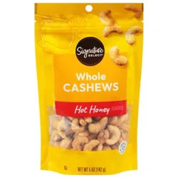 Signature Select Hot Honey Whole Cashews 5oz - 5 Oz