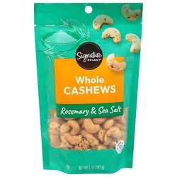 Signature Select Rosemary & Salt Whole Cashews 5oz - 5 Oz