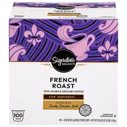 Signature Select French Roast Coffee Pods - 100 Count
