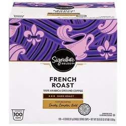 Signature Select French Roast Coffee Pods - 100 Count
