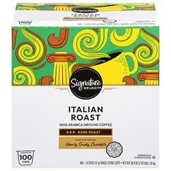 Signature Select Italian Roast Coffee Pods - 100 Count
