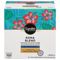 Signature Select Kona Blend Coffee Pods - 100 Count