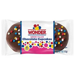 Wonder Cream Filled Chocolate Cupcake 2 Count - 4 Oz