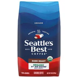 Seattles Best Coffee 6th Ave Bistro Organic Ground Coffee - 10 Oz