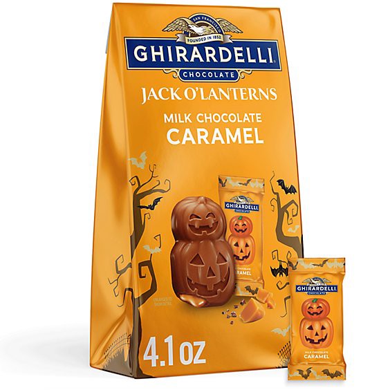slide 1 of 1, Milk Chocolate Caramel Jack O Lantern Bag - 4.1 Oz, 4.1 oz