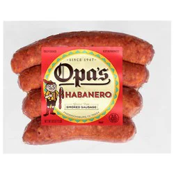 Opas Habanero Smoked Sausage 16oz - 16 Oz