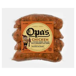 Opas Chicken Sausage With Poblano Chile And Monterey Jack Cheese - 16 Oz