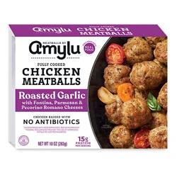 Amylu Chicken Meatballs Roasted Garlic 10 Oz - 10 Oz