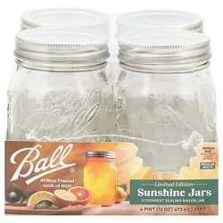 Ball Rm 16oz Pint Ks Sunshine Jar 4 - Ea