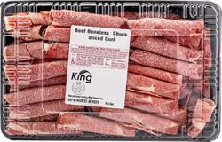 King Beef Chuck Roll Sliced Curl 16 Oz - 16 Oz