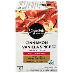 Signature Select Cinnamon Vanilla Spice Coffee Pods 12 Ct - 12 Ct