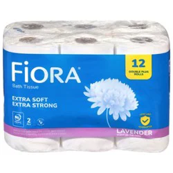 Fiora Double Rolls 12pack Bath Tissue Lavender Scented - Ea
