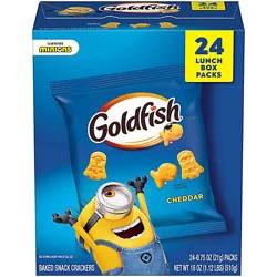 Goldfish Minions Cheddar Baked Snack Crackers 24 Count - 0.75 Oz