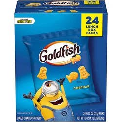 Goldfish Minions Cheddar Baked Snack Crackers 24 Count - 0.75 Oz