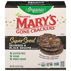 Marys Gone Crackers Seaweed Black Sesame 4oz - 4 Oz