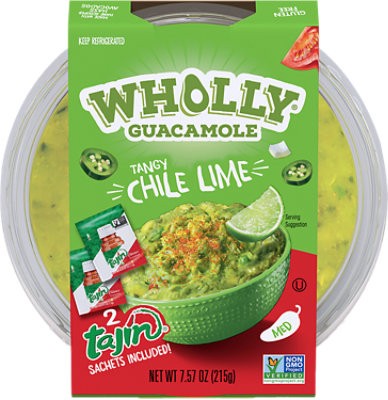 slide 1 of 1, Wholly Guacamole Chile Lime With Tajin - 7.5 Oz, 7.5 oz