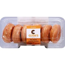 Clydes Donuts Big Glazed Donuts 6 Count - 12 Oz