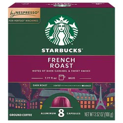 Starbucks By Nespresso Vertuo Line French Roast 8 Count 3.52oz Box - 8 Ct