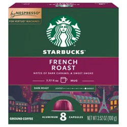 Starbucks By Nespresso Vertuo Line French Roast Capsules Box - 8 Count
