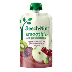 Beech-Nut Smoothie Prebiotics Stage 4 Apple Cherry Puprle Carrot & Yogurt Toddler Food Pouch - 3.5 Oz
