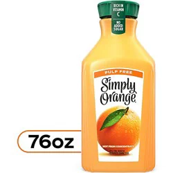 Simply Orange Pulp Free Juice Bottle, 76 Fl Oz - 76 Fz