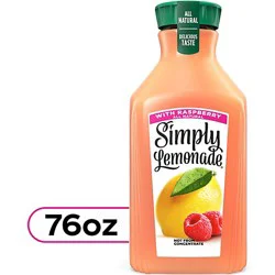 Simply Lemonade W/ Raspberry Bottle, 76 Fl Oz - 76 Fz
