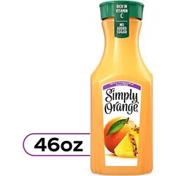 Simply 100 Orange Juice W Pineapple Juice Bottle 46 Fl Oz - 46 Fz