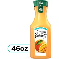 Simply 100% Orange Juice With Mango Juice Blend, 46 Fl Oz - 46 Fz