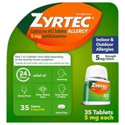 Zyrtec Allergy 5mg Tablet 35ct - 35 Ct
