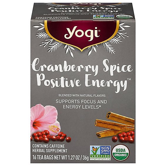 slide 1 of 1, Yogi Teas Cranberry Spice Positive Energy - 16 Ct, 16 ct