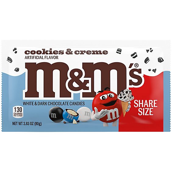 slide 1 of 1, M&ms Cookies And Cream Share Size 2.83 Ounce - 2.83 Oz, 2.83 oz