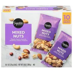 Signature Select Raw Deluxe Mixed Nuts Multipack 10 Bags 1 Oz - 10-1 Oz
