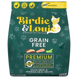 Birdie And Louie Cat Food Dry Duck Herring - 3.5 Lb