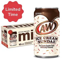 A&w Mini Ice Cream Sundae Soda - 10 - 7.5 Fl. Oz.