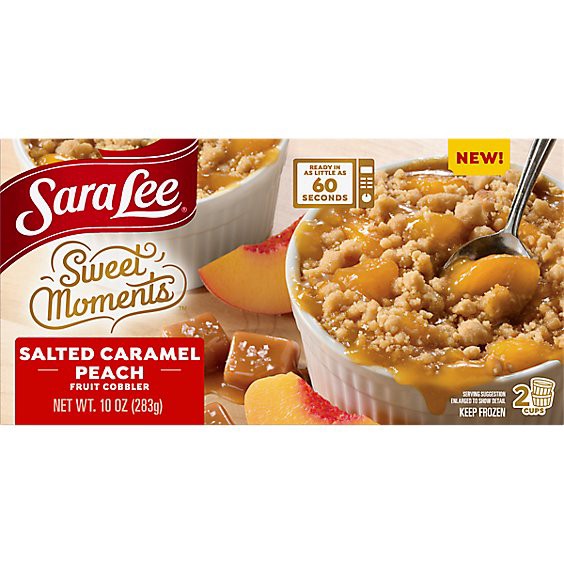 slide 1 of 1, Sara Lee Cobbler Cup Peach Caramel 2pc - 10 Oz, 10 oz