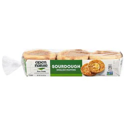 Open Nature English Muffins Sourdough - 15 Oz