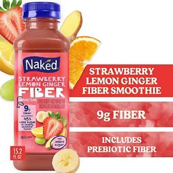 Naked Strawberry Lemon Ginger Fiber Smoothie Bottle - 15.2 Fl. Oz.
