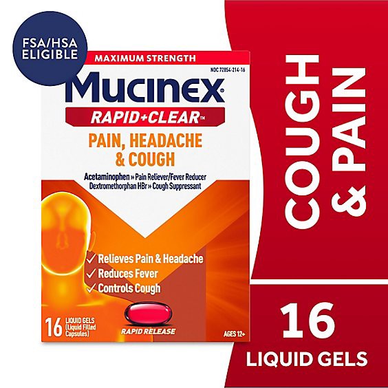 slide 1 of 1, Mcnx Rapid Clear Ph&c Lq Gels 16 Ct - 16 Ct, 16 ct