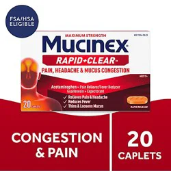 Mcnx Rapid Clear Pain Headache & Mucus Congestion - 20 Ct