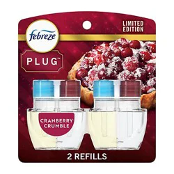 Febreze Plug Scented Oil Refills, Limited Edition Cranberry Crumble - 2-.87 Fl. Oz. - 2-.87 Fz