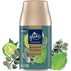 Glade Automatic Spray Refill, Limited Edition Bergamot & Eucalyptus - 6.2 Oz. - 6.2 Oz