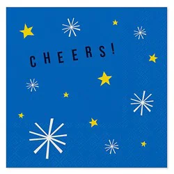 American Greetings Cheer On Blue Birthday Beverage Napkins - 20 Count