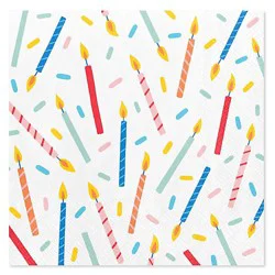 American Greetings Birthday Candles Beverage Napkins - 20 Count