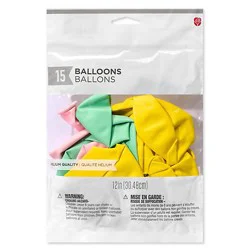 American Greetings Pink/yellow/green Balloons - 15 Count