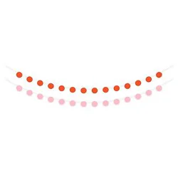 American Greetings Pink And Orange Circles 7' All Occasion Party Banner Decoration - 2 Count