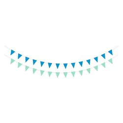 American Greetings Blue And Green Pendants 7' Feet Party All Occasion Banner - 2 Count