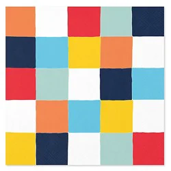 American Greetings Colorful Squares Beverage Napkins - 20 Count