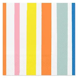 American Greetings Colorful Lines Beverage Napkins - 20 Count
