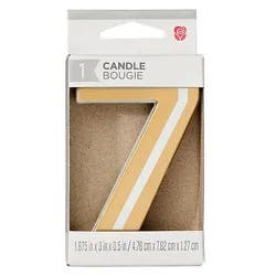 American Greetings Number 7 Gold Birthday Number Candle - Each