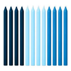American Greetings Long Thin Shades Of Blue Birthday Candles - 12 Count